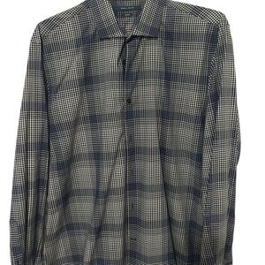 Men’s XL Perry Ellis 100% Cotton Long Sleeve Button Up Collared Shirt